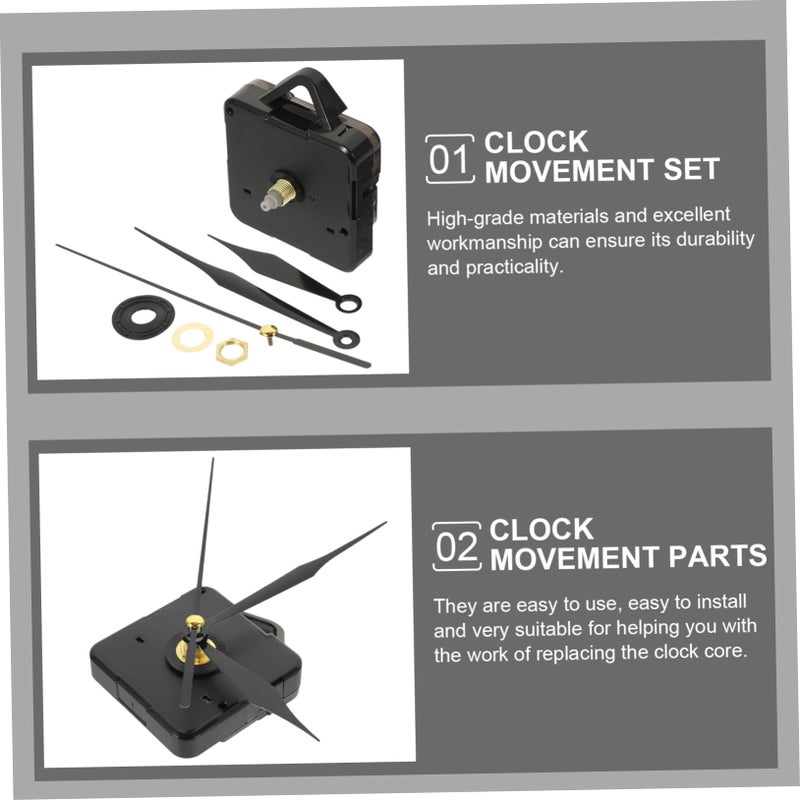 Silent Wall Clock Movement Kit Long Shaft Hands Battery Operated Replacement Parts - Image 3