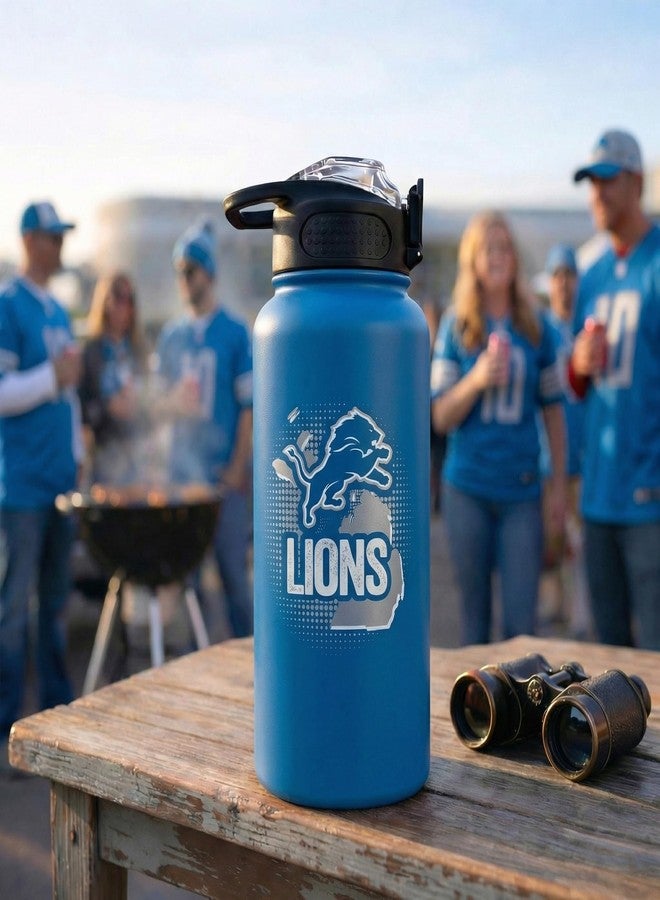 Proformance Home NFL Detroit Lions ProPress Gradient Home State 32oz Stainless Steel Water Bottle, Press Top Lid - Image 4