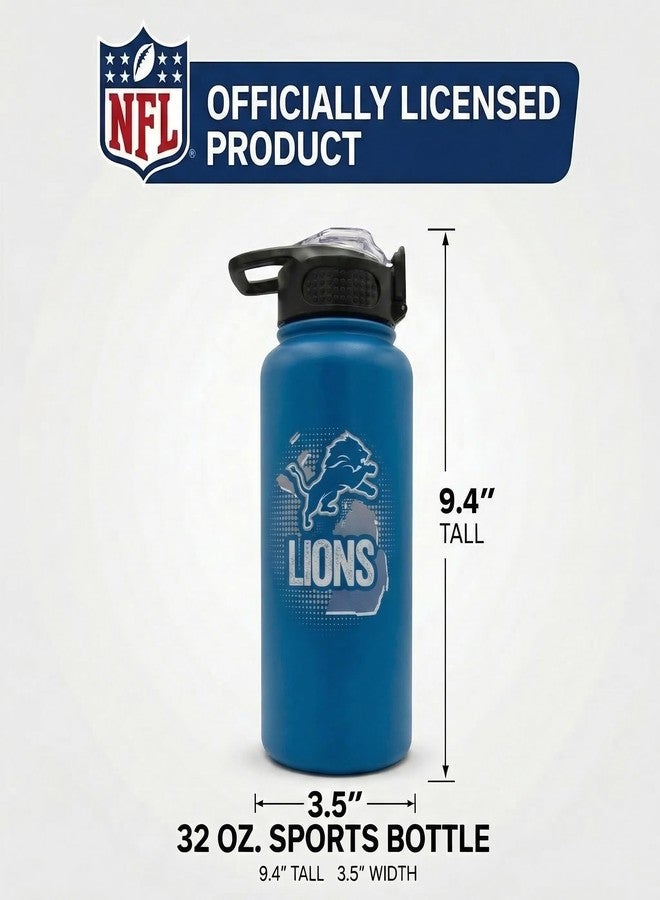 Proformance Home NFL Detroit Lions ProPress Gradient Home State 32oz Stainless Steel Water Bottle, Press Top Lid - Image 2