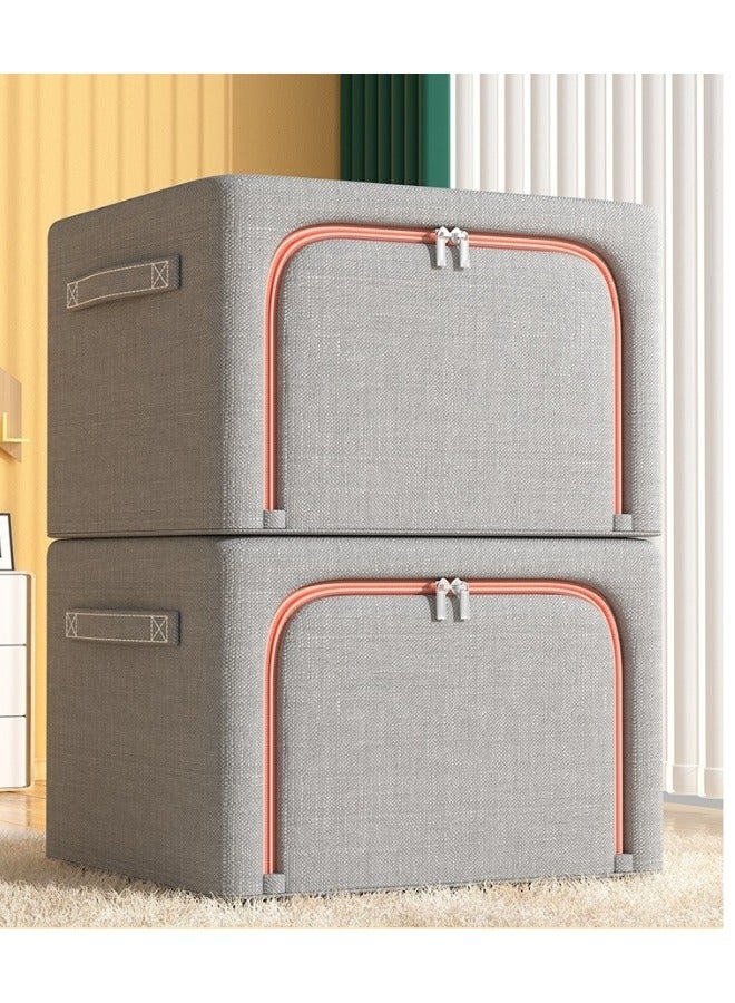 صندوق تخزين قابل للطي مع غطاء متعدد الاستخدام ملابس،صندوق السيارة،المنزل والمكتب، حاوية صيد خارجية، صندوق تخزين تخييم محمول متعدد الوظائف 100 لتر - Image 3