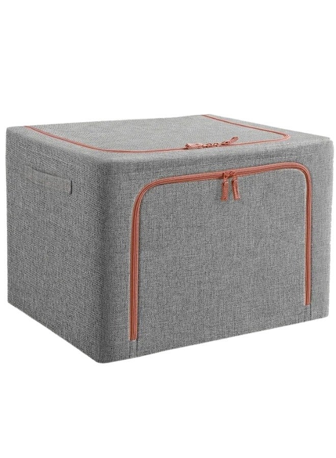 صندوق تخزين قابل للطي مع غطاء متعدد الاستخدام ملابس،صندوق السيارة،المنزل والمكتب، حاوية صيد خارجية، صندوق تخزين تخييم محمول متعدد الوظائف 100 لتر - Image 4