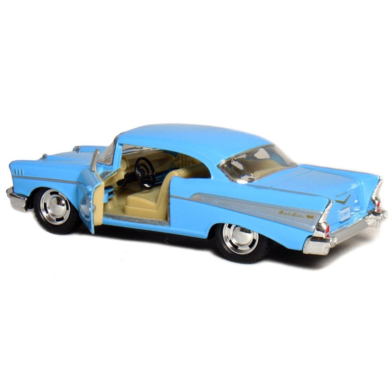 KiNSMART 1957 Chevy Bel Air Coupe 1:40 Scale 5" Die Cast Metal Classic Toy Car (4Set) - Image 3
