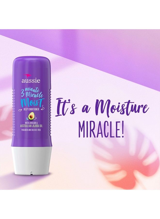 Aussie Paraben-Free Miracle Moist 3 Minute Miracle w/ Avocado for Dry Hair Repair, 8.0 fl oz - Image 3