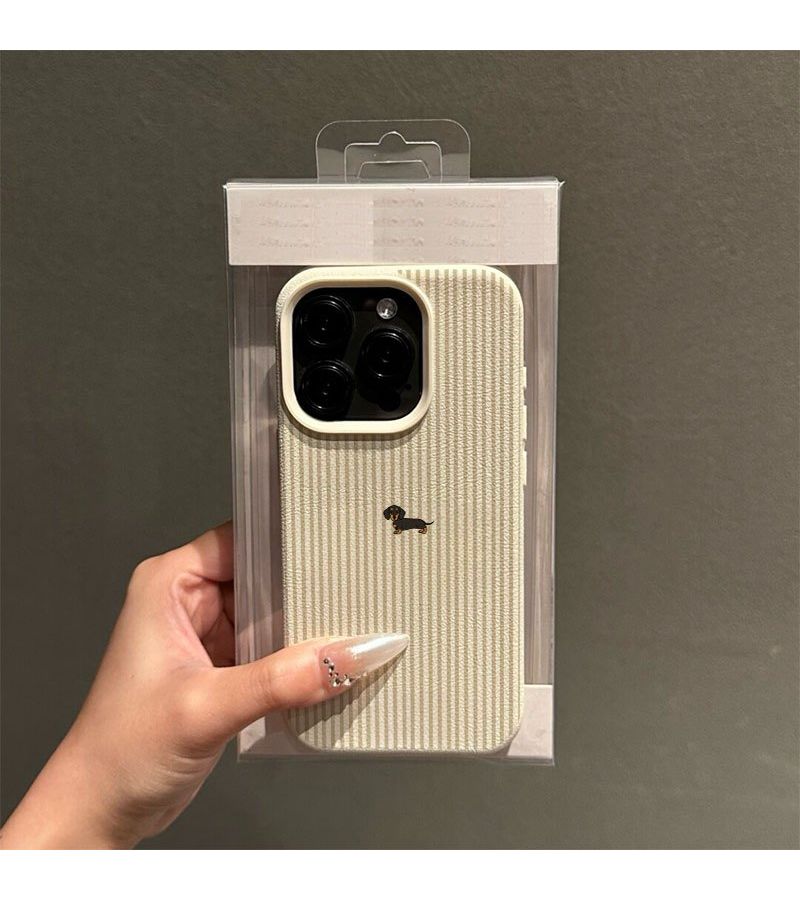 Cute Dachshund Pattern Phone Case For iPhone 15 Mixed Color Protective Cover - Image 2