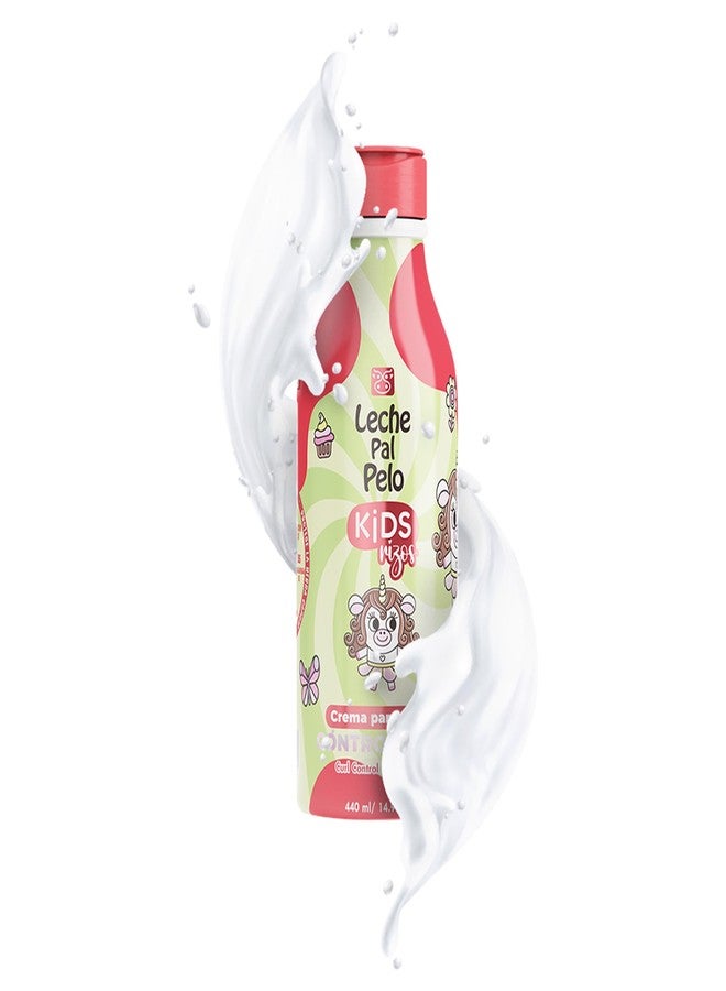 Leche Pal Pelo Kids Curly - Curl Control Styling Cream - Hair Cream with Coconut Oil, Jojoba Oil, Oat Milk, Shea Butter - Moisturizes Curls - 14.9 oz - Image 2