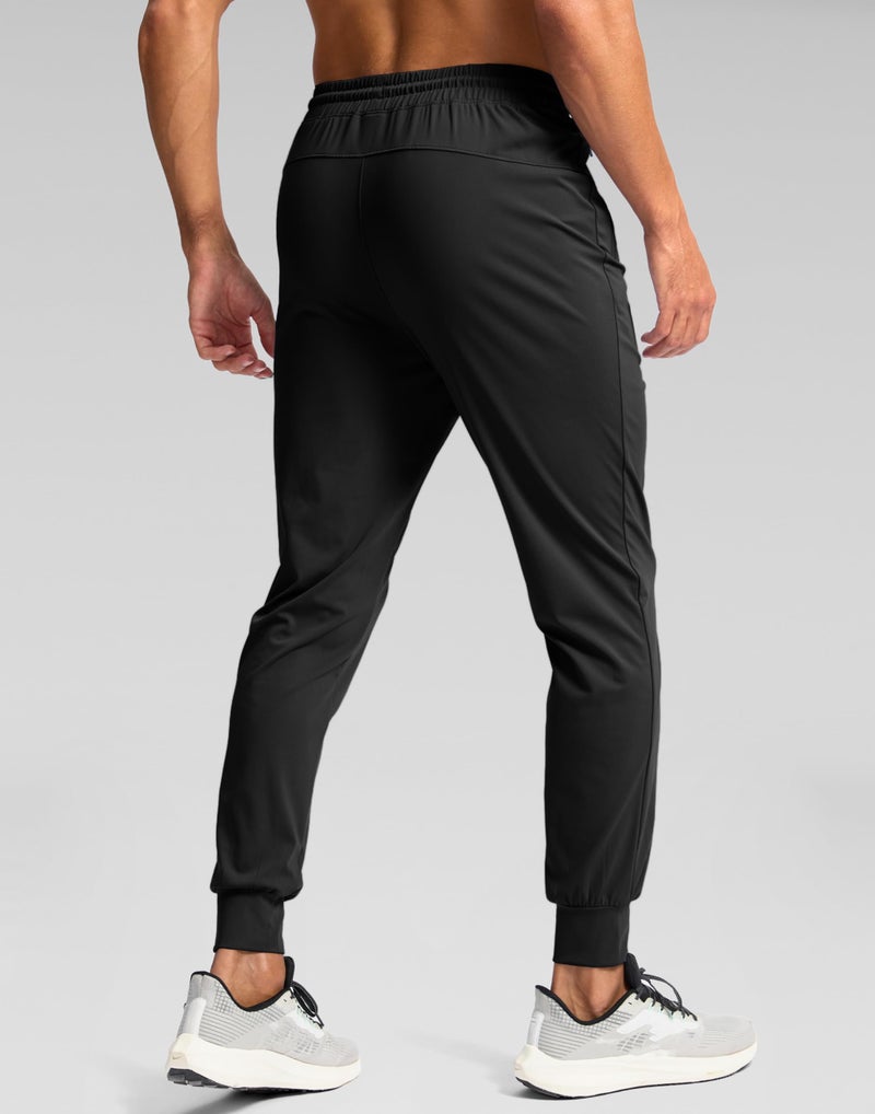 Pudolla Mens Joggers Mens Sweatpants with Pockets Men's Stretch Athletic Pants Workout Pants Runing Pants(Black M) - Image 2