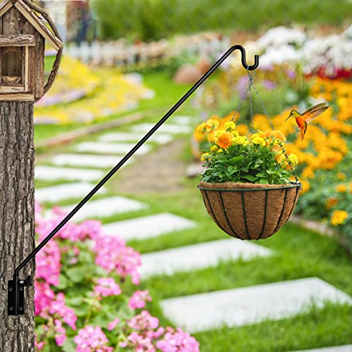 MIXXIDEA 2 Packs Heavy Duty Extended Reach Wall Mounted Deck Hook Wall Pole, Wall Bracket Direction and Length Adjustable Plant Bracket for Bird Feeders, Planters, Suet Baskets, Lanterns, Wind Chimes - Image 4