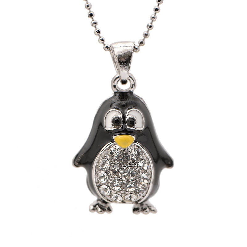 chelseachicNYC Crystal Fat Bottom Black Penguin Necklace - Image 2
