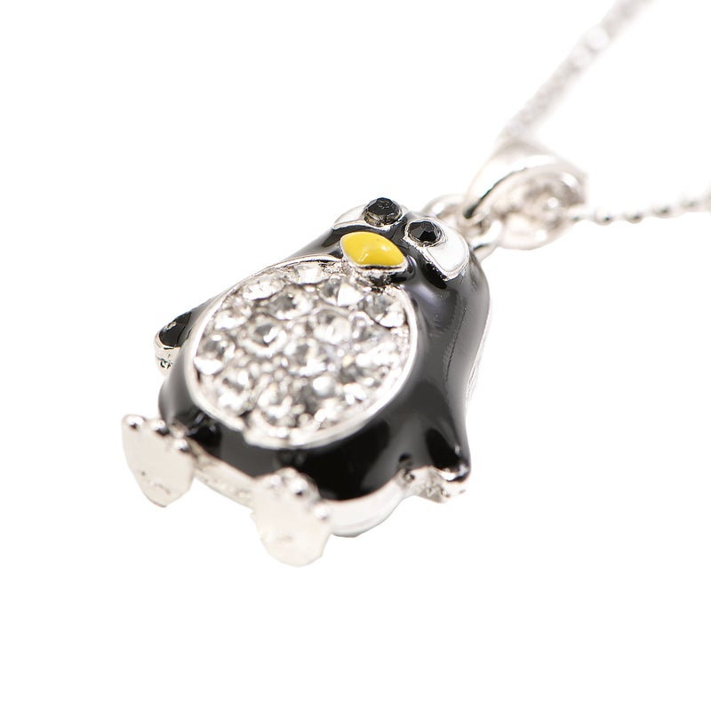 chelseachicNYC Crystal Fat Bottom Black Penguin Necklace - Image 3