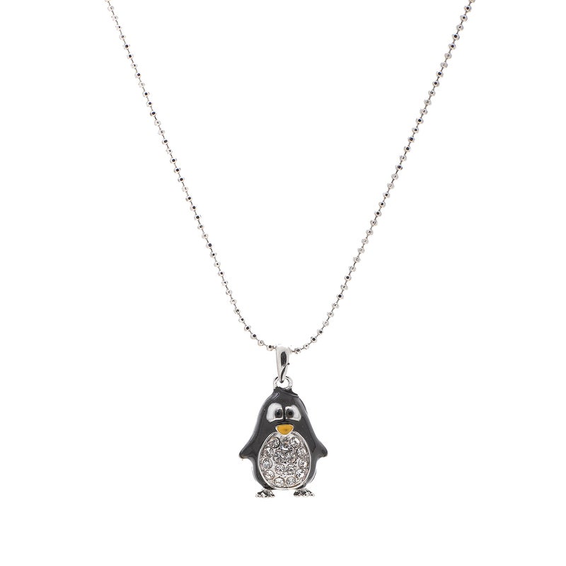chelseachicNYC Crystal Fat Bottom Black Penguin Necklace - Image 1