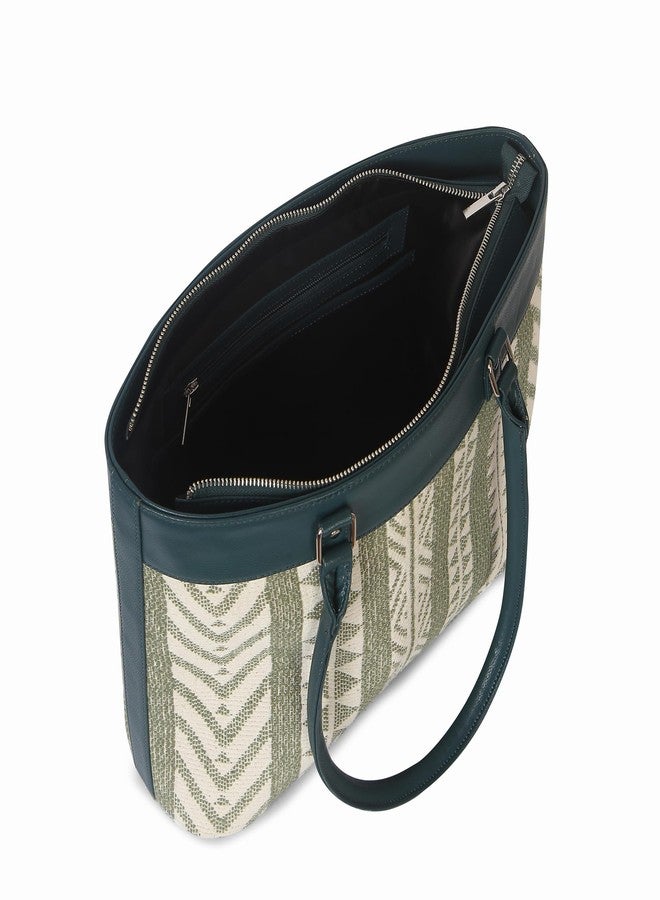 VARA Handbag For Women Tote Bags For Womens Handbags Shoulder Bag Zipper Bag Large Capacity (Size L-16Cm x W-5 Cm x H-11 Cm) Green - Image 5