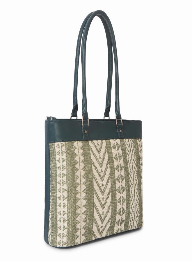VARA Handbag For Women Tote Bags For Womens Handbags Shoulder Bag Zipper Bag Large Capacity (Size L-16Cm x W-5 Cm x H-11 Cm) Green - Image 4