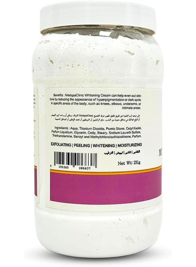 MedspaClinic Moroccan Whitening Scrub 2kg– Exfoliating Body Scrub for Dark Spots, Dull & Uneven Skin Tone – Deep Cleansing Body Polish for Smooth, Radiant Skin – Pack of 2 - Image 3