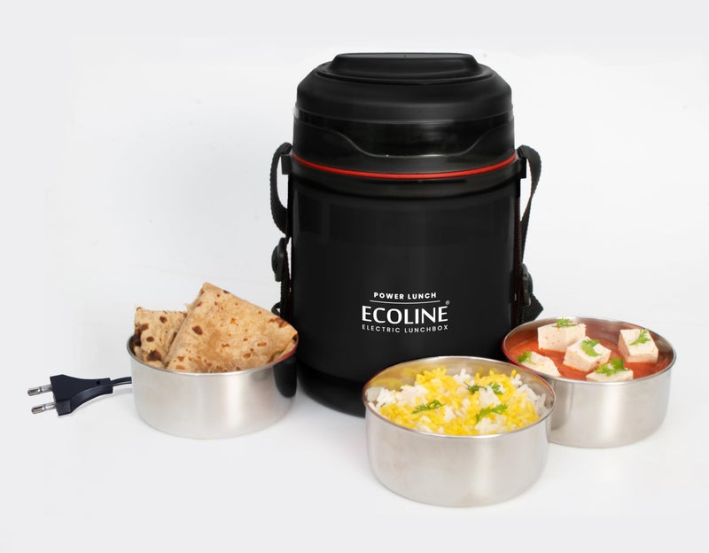 Ecoline Appliances E3 Black Electric Lunch Box/Tiffin - Image 2