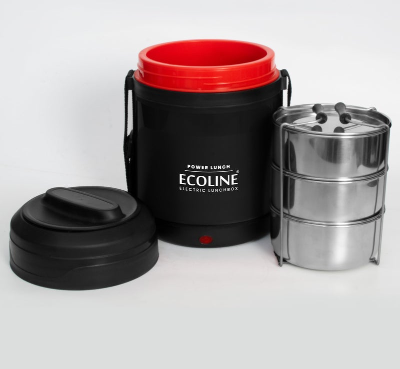 Ecoline Appliances E3 Black Electric Lunch Box/Tiffin - Image 3