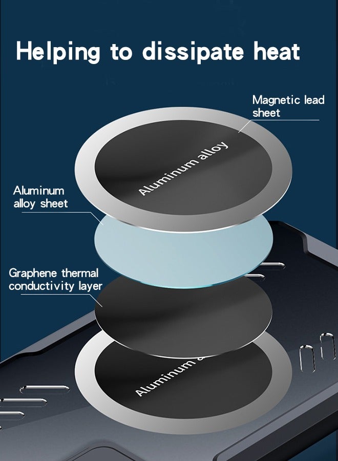 GROIC For Xiaomi 13 6.36 Inch Case, Transparent Protective Case with Magnetic Ring, Compatible with Gaming Radiator Accessories, Ultra-thin Car Magnetic Radiator Graphite Alkene Case - Image 3