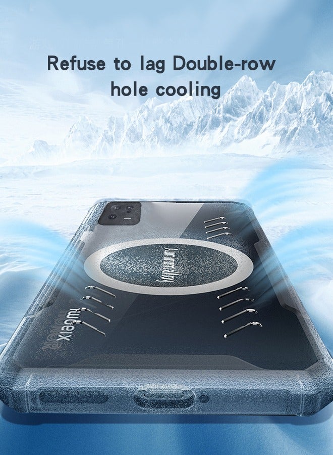 GROIC For Xiaomi 13 6.36 Inch Case, Transparent Protective Case with Magnetic Ring, Compatible with Gaming Radiator Accessories, Ultra-thin Car Magnetic Radiator Graphite Alkene Case - Image 4