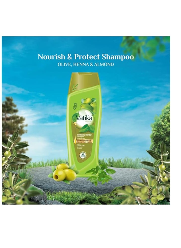 Pack Of 2 Vatika Olive And Henna Nourish And Protect Shampoo 400ml - pzsku/Z450BF4918C5658055C0DZ/45/_/1721917221/3740b66e-4e72-407b-ab55-37c67aa9744c