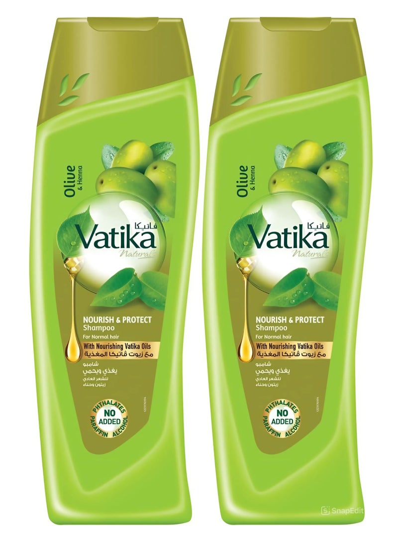 Pack Of 2 Vatika Olive And Henna Nourish And Protect Shampoo 400ml - pzsku/Z450BF4918C5658055C0DZ/45/_/1721917290/a11f870c-6c6d-4bc8-b034-1e476b2ef6e5