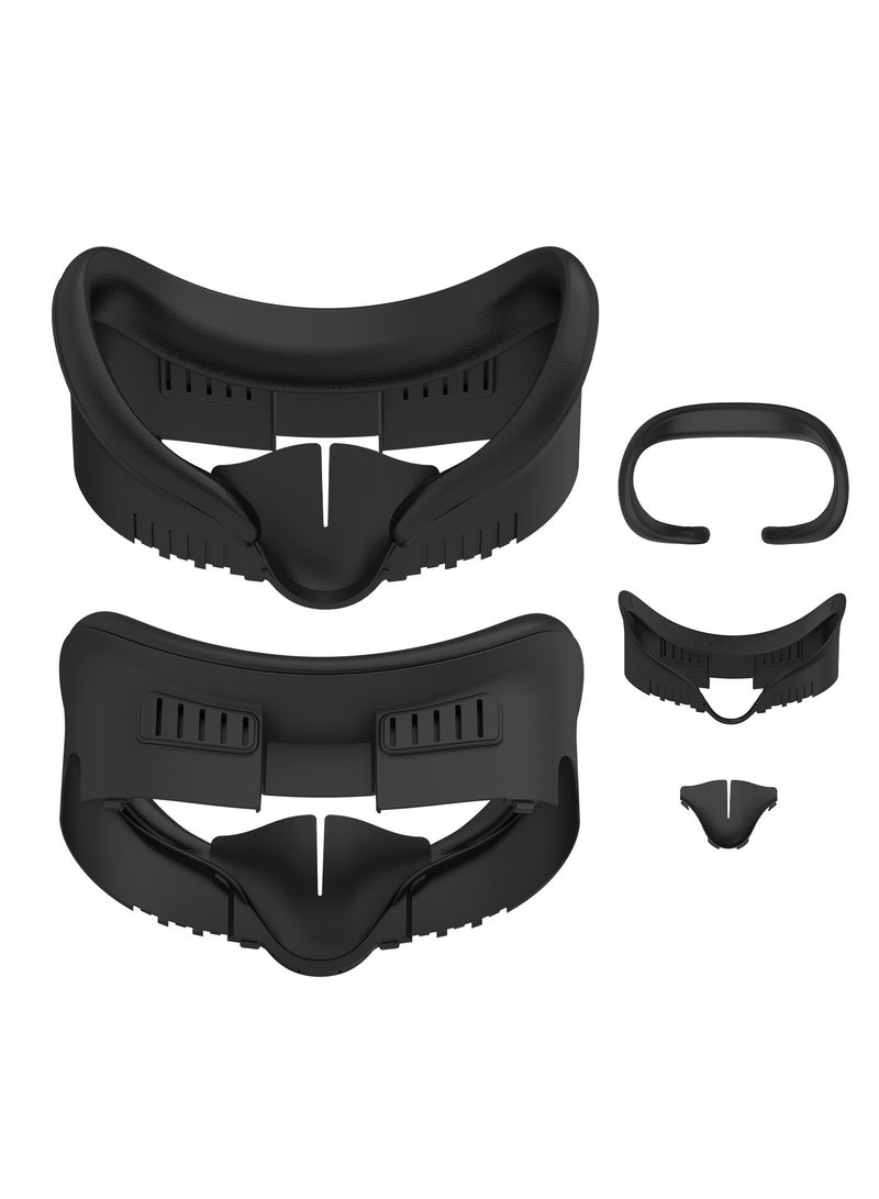 Applicable Meta Quest3 Replacement Mask Thickened and Widened ABS + PU Spare Mask VR Accessories (Black) - Image 5
