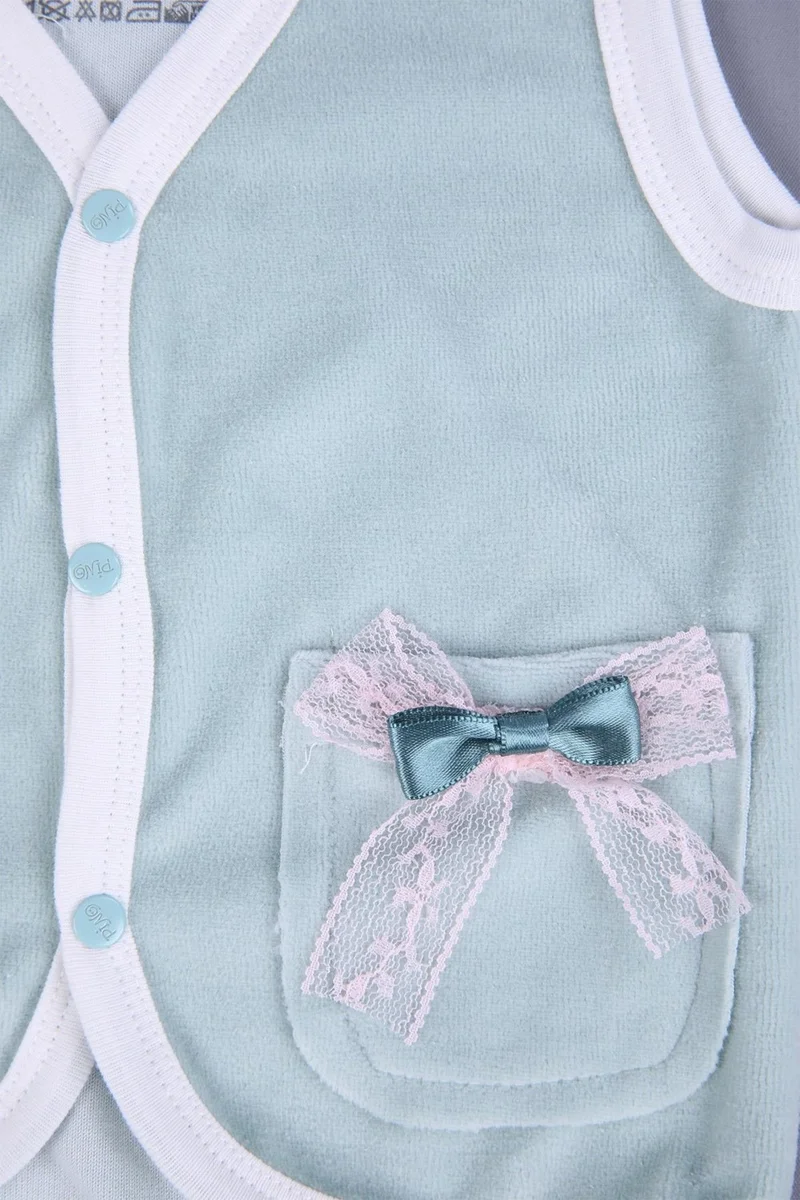 بيبي هولا Baby Girl, Boy, Velvet Printed Pocket Vest 3298