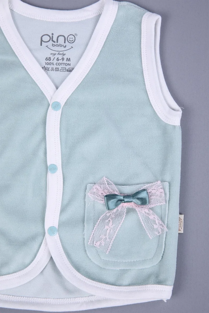بيبي هولا Baby Girl, Boy, Velvet Printed Pocket Vest 3298