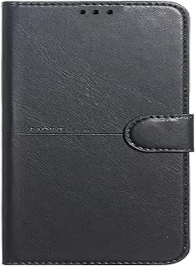 (Y21_Y33S) Flip Wallet Leather Case Cover Compatible with Vivo Y21 Y33S (Black) 