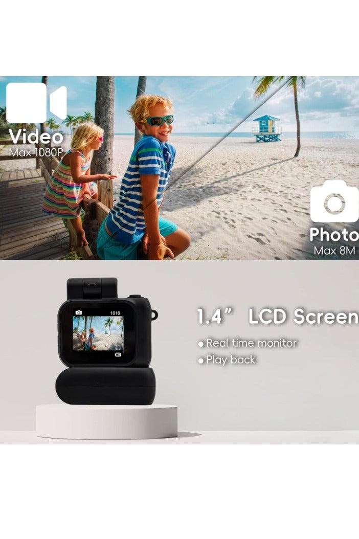 Mini Digital Camera, 1.4 Inch LCD Screen Video Recorder Camera, Compact Portable Action Camera, Lightweight High Definition Tiny Photography Camera For Kids Adults, (1pc, Black) - Image 4