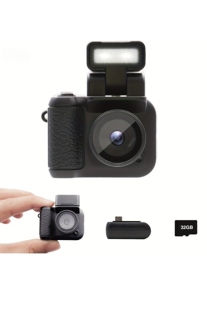 Mini Digital Camera, 1.4 Inch LCD Screen Video Recorder Camera, Compact Portable Action Camera, Lightweight High Definition Tiny Photography Camera For Kids Adults, (1pc, Black) - Image 1