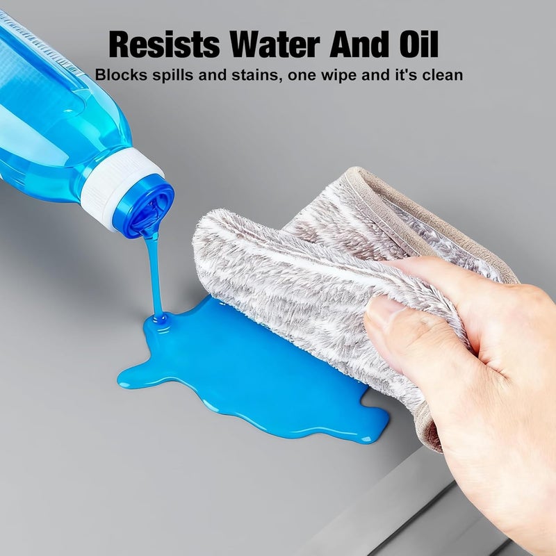Aisslro حصيرة تحت الحوض 28" × 19"، حصائر سيليكون مقاومة للماء تحت الحوض للمطبخ، بطانة رف مضادة للتسرب وحامي للخزائن بحافة مرتفعة، [خالية من BPA] صينية حمام منظم منزلي، رمادي فاتح - Image 2