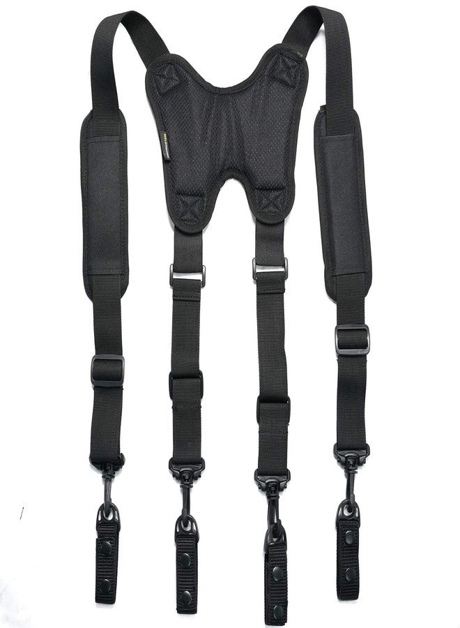 MELOTOUGH Tactical Harness Tactical Suspenders 1.5 inch Police Suspenders for Duty Belt (Black) - Image 2