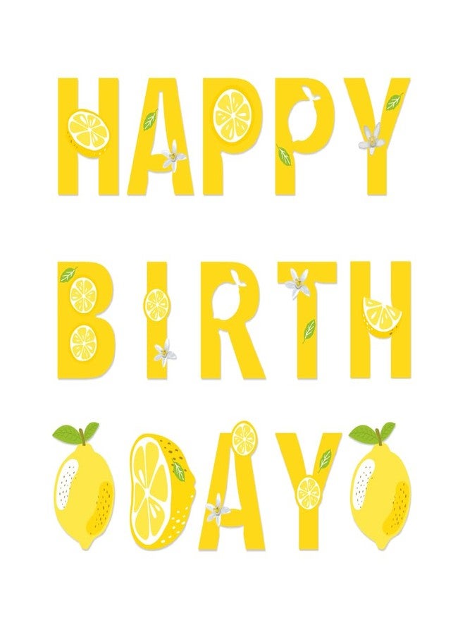 BHNACIER Lemon Banner Lemon Happy Birthday Banner Lemonade Birthday Party Banner Lemon Party Decoration Lemonade Happy Birthday Sign for Summer Fruit Birthday Party Lemon Theme Bridal Shower Supplies - Image 4