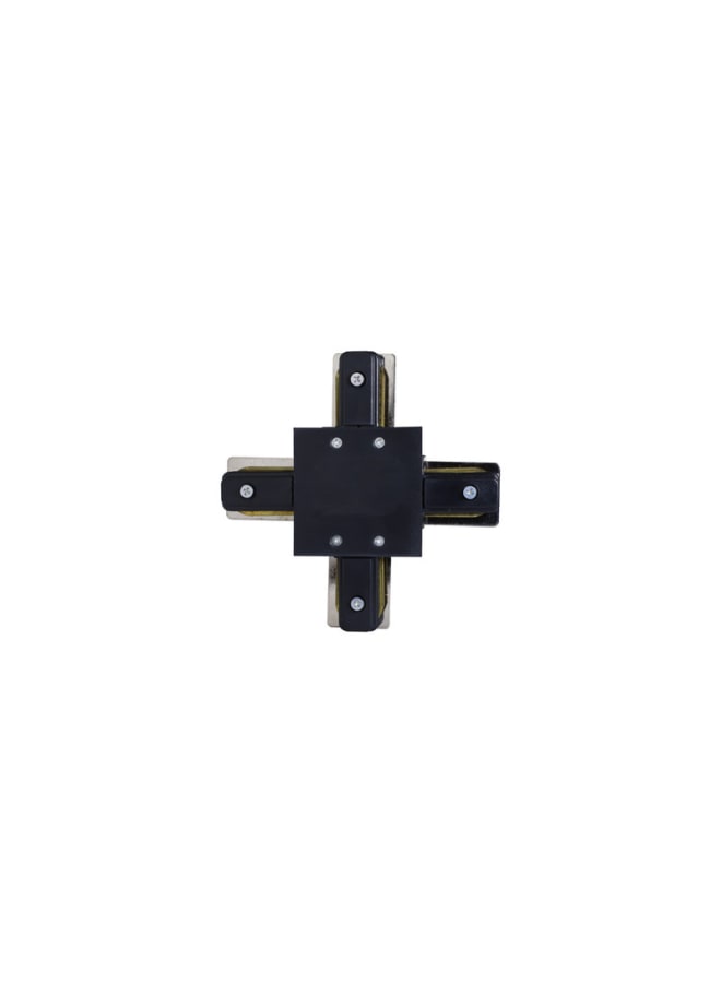 Cross-Shape Black Track Light Connector – Jana Light quantity 3 - Image 1
