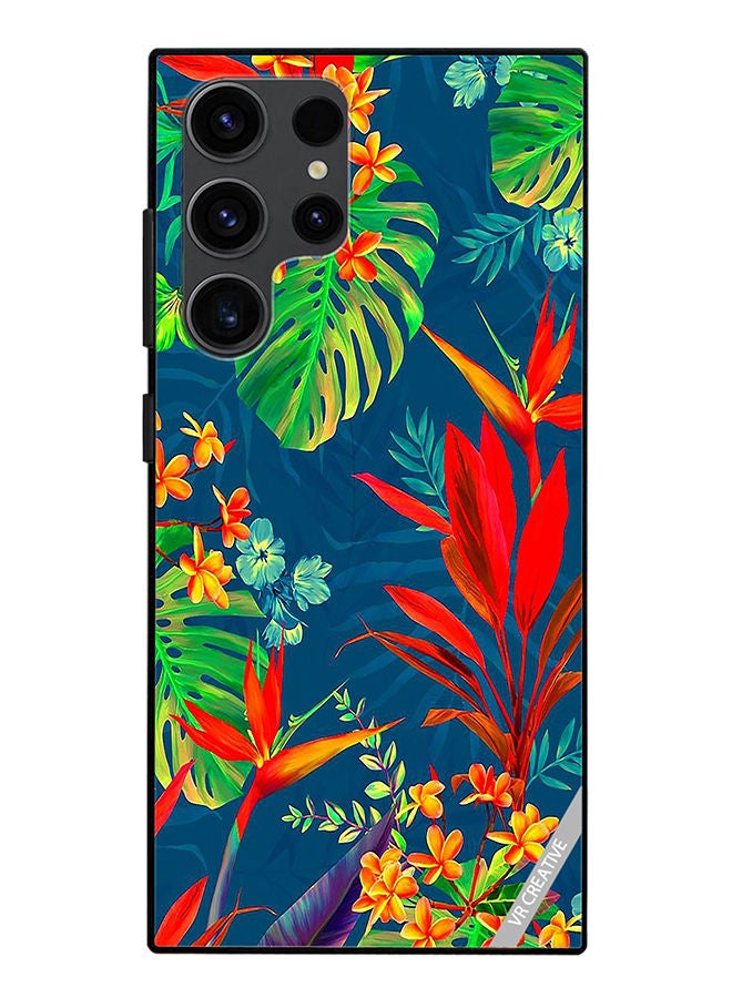 VR CREATIVE Protective Case Cover For Samsung Galaxy S23 Ultra 5G Flower Design Multicolour - Image 1