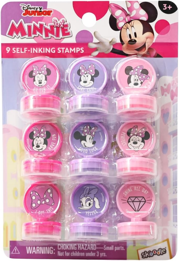 Skoodle Minnie Mouse Self-Inking Stamp Big Kit – Disney Craft Set with Multiple Stamps & Ink Pad – Creative Fun for Kids Ages 4+- Pack Of 02 - Image 2