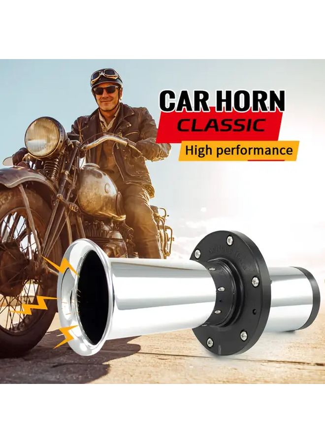 Silvery 12V Vintage Air Horn Retro Bell Loud Speaker For Car Truck Boat - Image 5