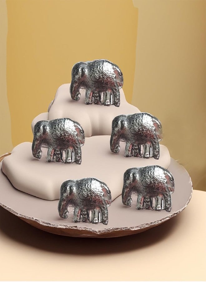 DHINCHAK® Haathi/Elephant Ranga Remedy/Lead Figurines for Rahu Dosh Shanti - for Floating in Water- Jal Mein Pravahit Karne Ke Liye (5, Elephant 250 gram Approx) - Image 1