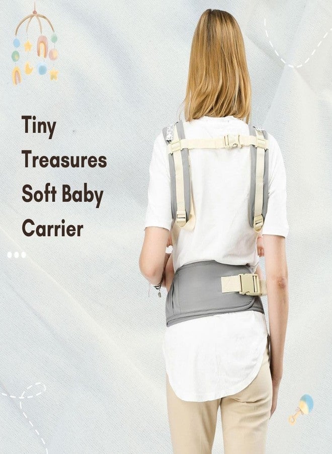 GOODOO Tiny Treasures Soft Baby Carrier, Baby Carrier Bag for 0 to 2 Year Old, 5 in 1 Carry Option, Grey - Image 5