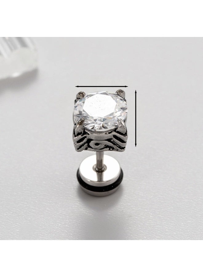 KUYING Puncture Earrings Stainless Steel Fashion Trendy Ear Buckle Single