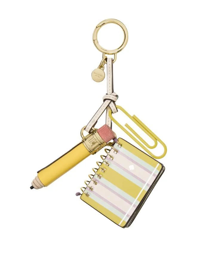 Kate Spade Charmed Mixed Material Pencil Bag Charm
