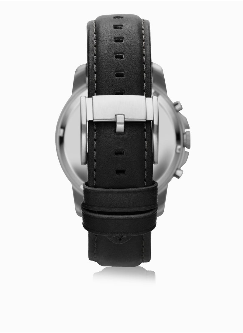 FOSSIL Grant Black Leather Watch  - Image 2