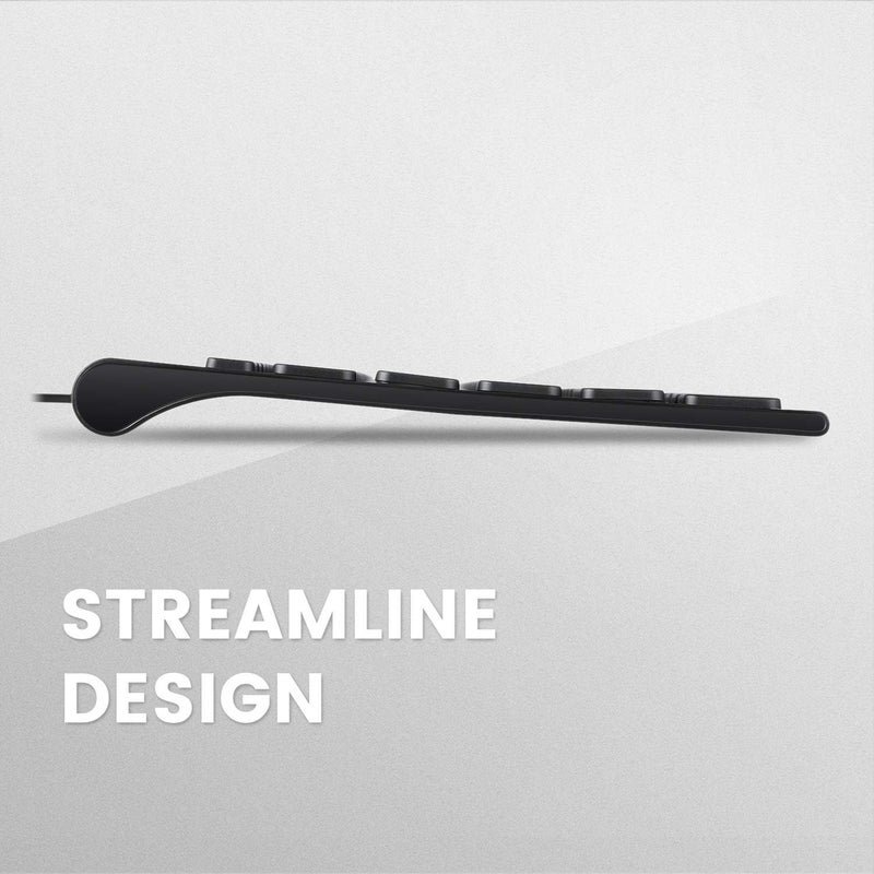 Perixx PERIBOARD-429 US Wired Mini Backlit Keyboard - Thin and Silent Scissor Keys - White Backlight Color - US English - Image 5