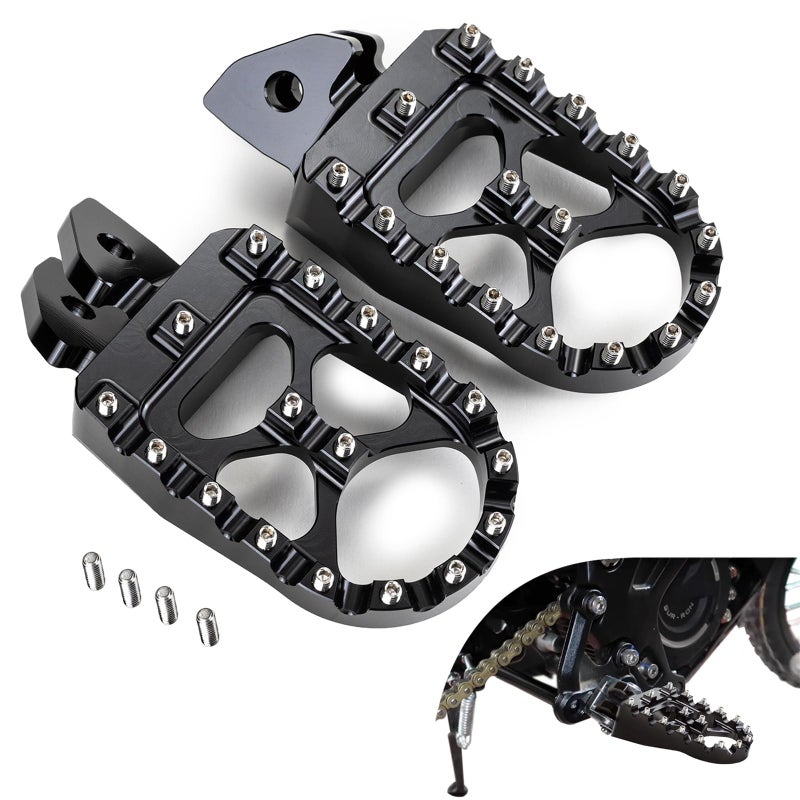 Hopider Sur Ron Foot Pegs Motorcycle Foot Pegs Dirt Bike CNC Footpegs Foot Pedals Rests Compatible with Sur Ron Light Bee SX Segway X160 X260 Talaria Sting MX3 MX4 Talaria XXX Black