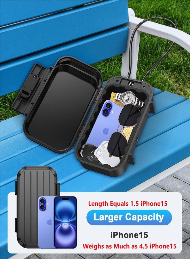 Temracha Portable Lock Box, Temracha 4-Digit Combination Lock Box for Travel, Waterproof Anti-Theft Small Safe Box with Removable Chain, Personal Cash Box for Gym, Hotel, Dorm, Travel - Image 2