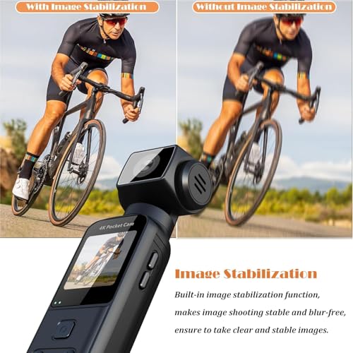 Cubonic K1 Pocket, 4K Ultra HD Enabled Camcorder, 270° Manual Rotatable Handheld Sports, Action Recorder for Outdoor, Riding, Diving, Shooting Compatible with Extenal Type-C Mic Vlogging Camera - Image 3