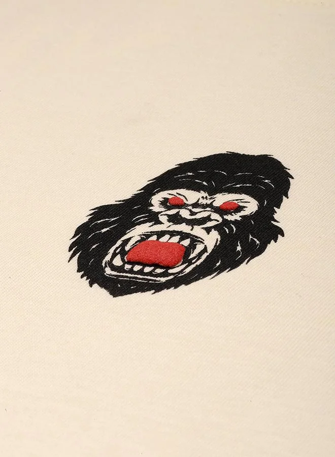 ديفيرينس أوف أوبينيون Oversized Gorilla Graphic Print T-Shirt by Styli