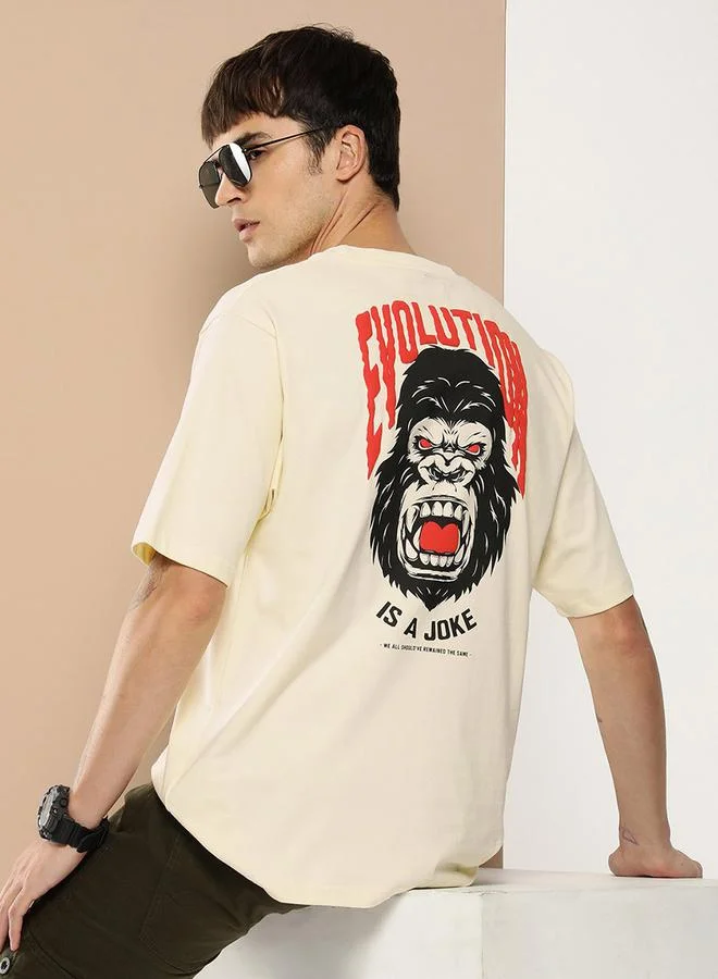 ديفيرينس أوف أوبينيون Oversized Gorilla Graphic Print T-Shirt by Styli