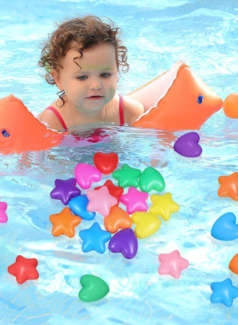 HALAMODO 100pcs Colorful Star Heart Shaped Ocean Balls Swimming Ball Pit for Boy Girl Fun Pool for Parties Educational Play for Bathtub Activities - Image 5