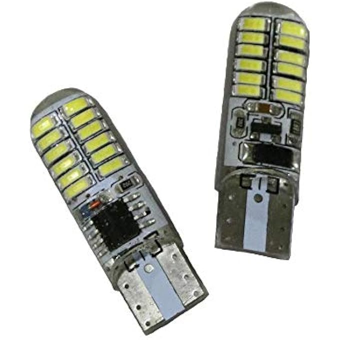 توبيز T10 Pcb W5W 3014 24 SMD 24 LED مصباح إضاءة LED من السيليكا فائق البياض أضواء تصفية 12 فولت فلاش 2 وضعين - Image 1