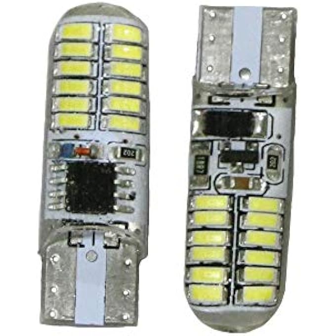 توبيز T10 Pcb W5W 3014 24 SMD 24 LED مصباح إضاءة LED من السيليكا فائق البياض أضواء تصفية 12 فولت فلاش 2 وضعين - Image 3